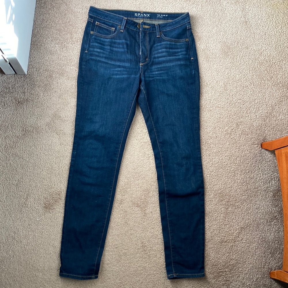 Spanx slim-x skinny jeans dark wash